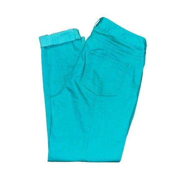St. John Womens Turquoise Straight Leg Pans Size 6 - Picture 7 of 9
